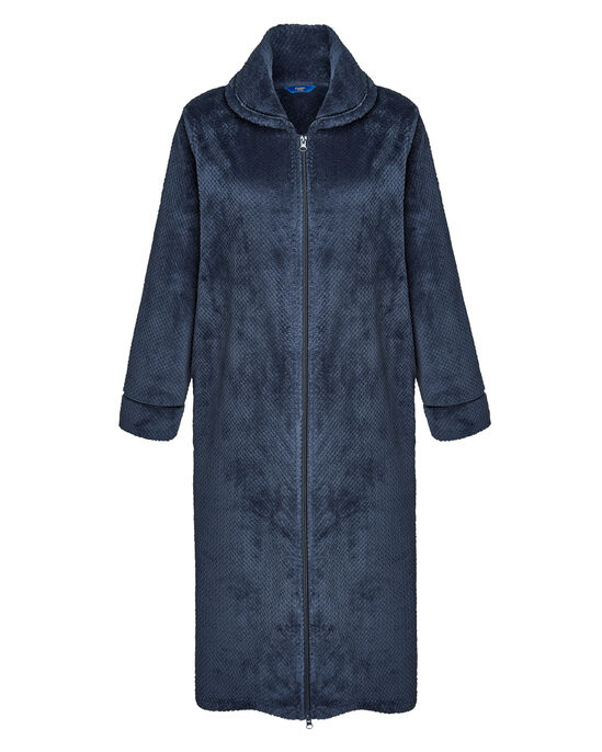 Fluffy Zip Front Dressing Gown