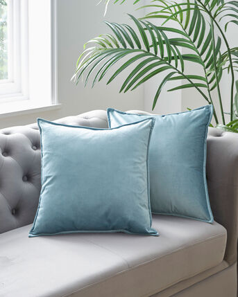 Pack of 2 Oxford Edge Velvet Cushions