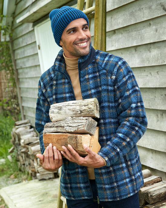 Check Sherpa Fleece Jacket