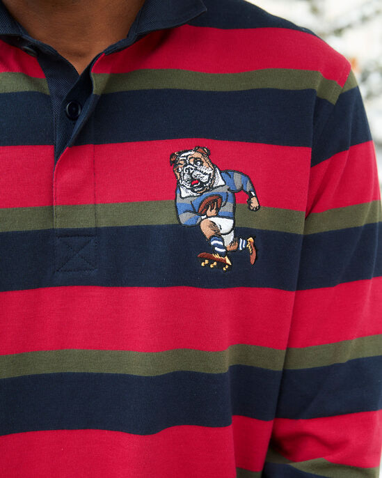 Long Sleeve Multi Stripe Rugby Shirt