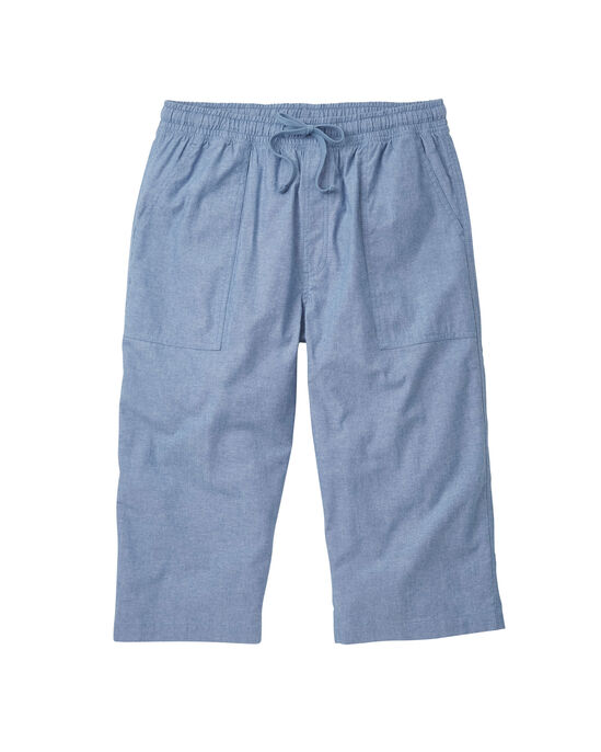 Cotton Pull-On Crop Trousers