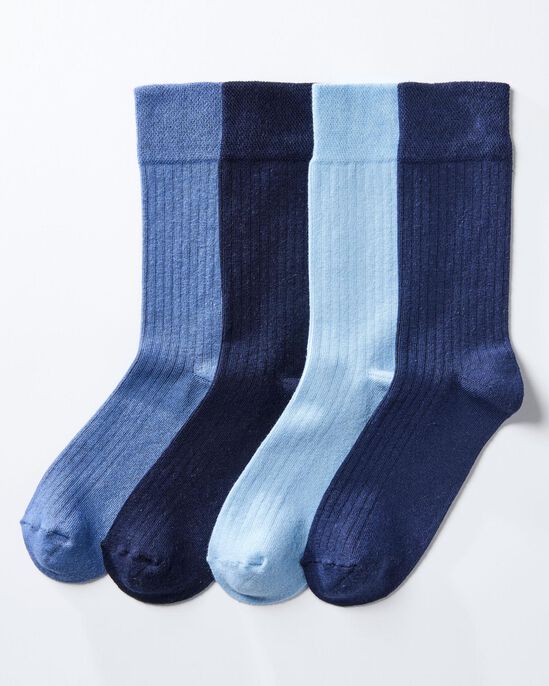 4 Pack Comfort Top Ribbed Socks