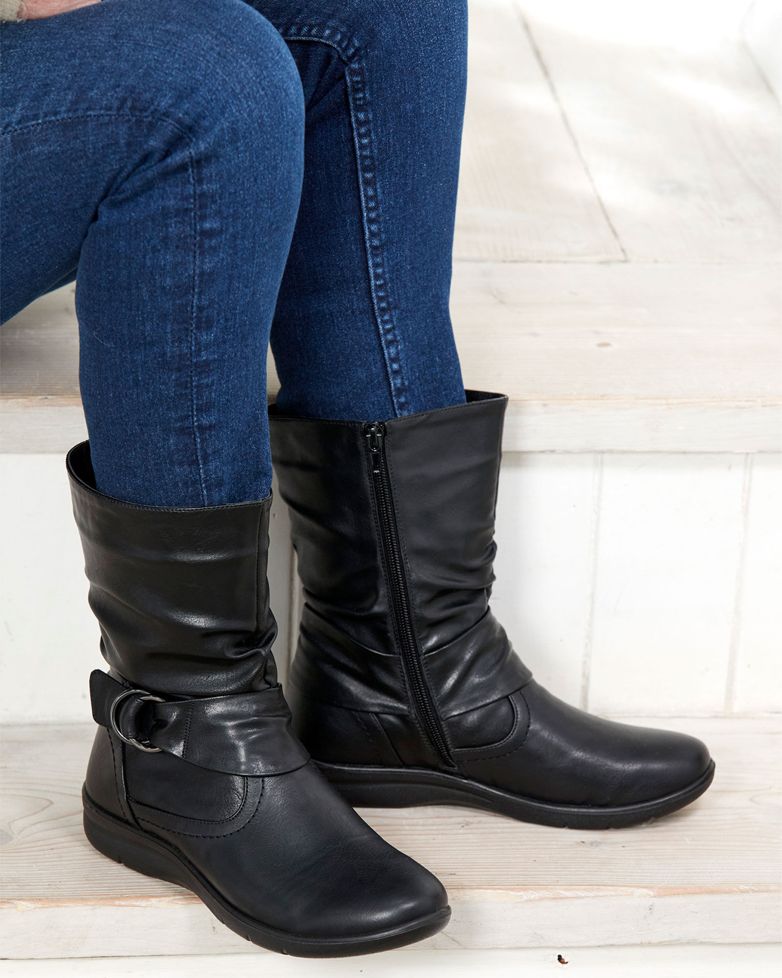 Mid calf cheap womens boots