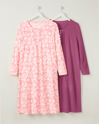 2 Pack Fleece Nightdresses