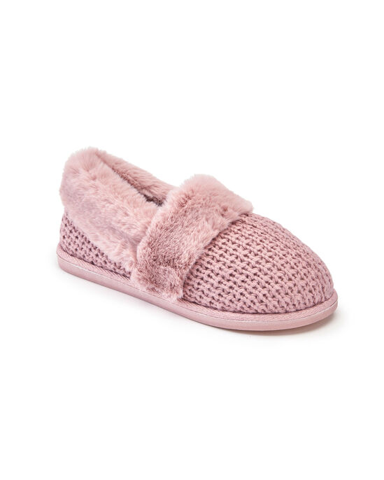 Knit Plush Lined Slippers