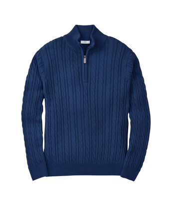 Cotton Cable Half Zip Jumper