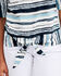 Linen-Blend Tie-Waist Printed Blouse
