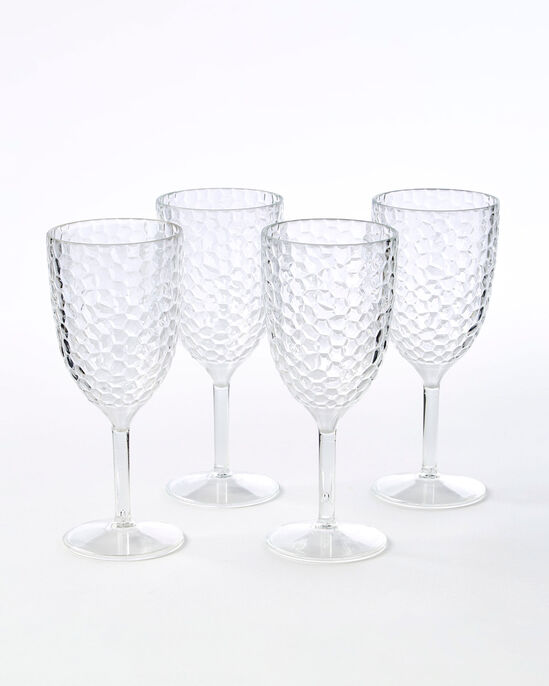 4 Pack Outdoor Dimpled Wine Glasses