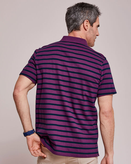Textured Stripe Polo Shirt