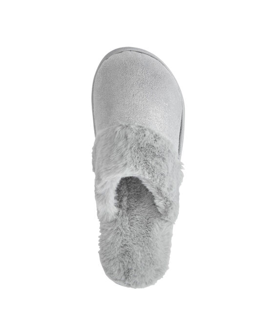 Shimmery Mule Plush Lined Slippers