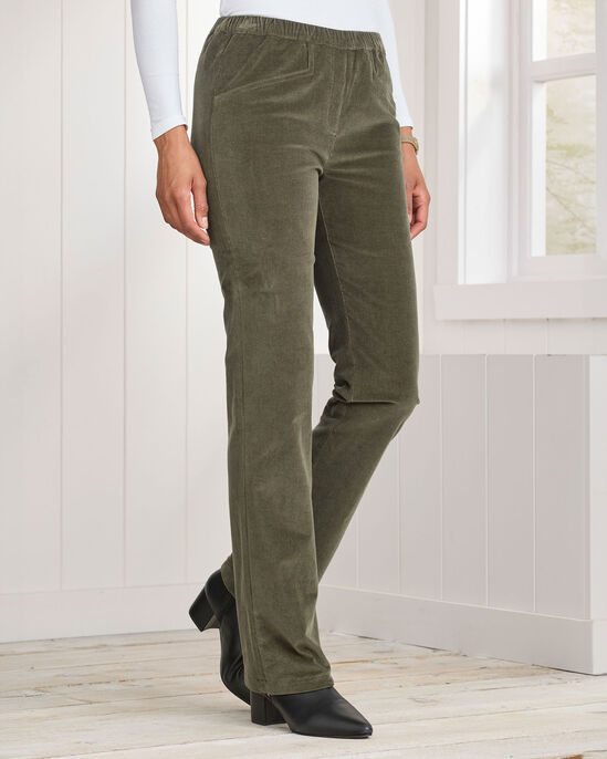 Straight-Leg Pull-On Cord Trousers
