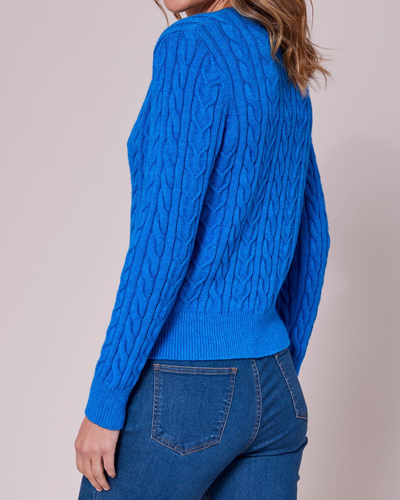 Cutest Cable Crew Neck Cardigan - Pink at Cotton Traders Cutest Cable Crew Neck Cardigan - Pink at Cotton Traders