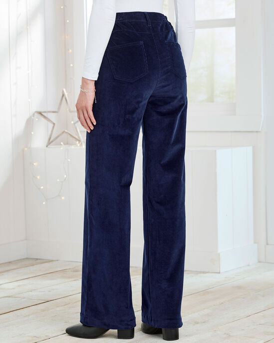 Wide-Leg Stretch Cord Trousers