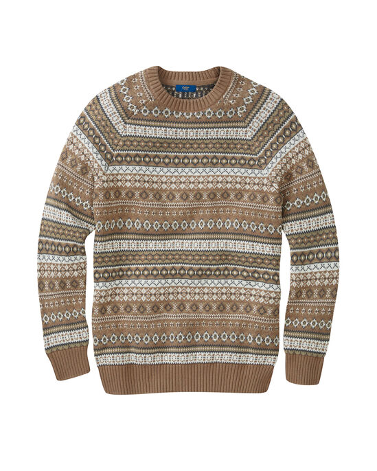 Fair Isle Cotton Crew Neck Jumper