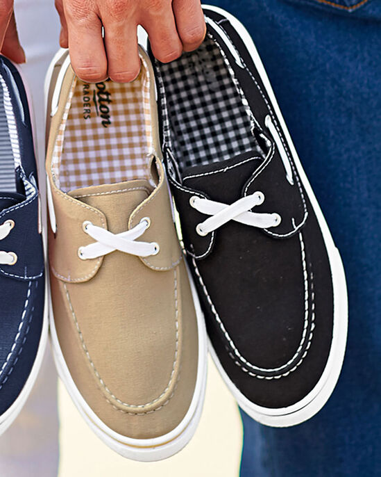 Two-Pack Men's Canvas Boat Shoes at Cotton Traders