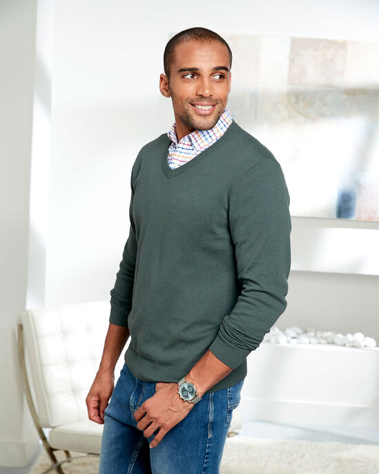 Cotton V-Neck Jumper