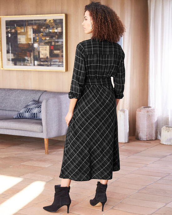 Stevie Check Maxi Shirt Dress