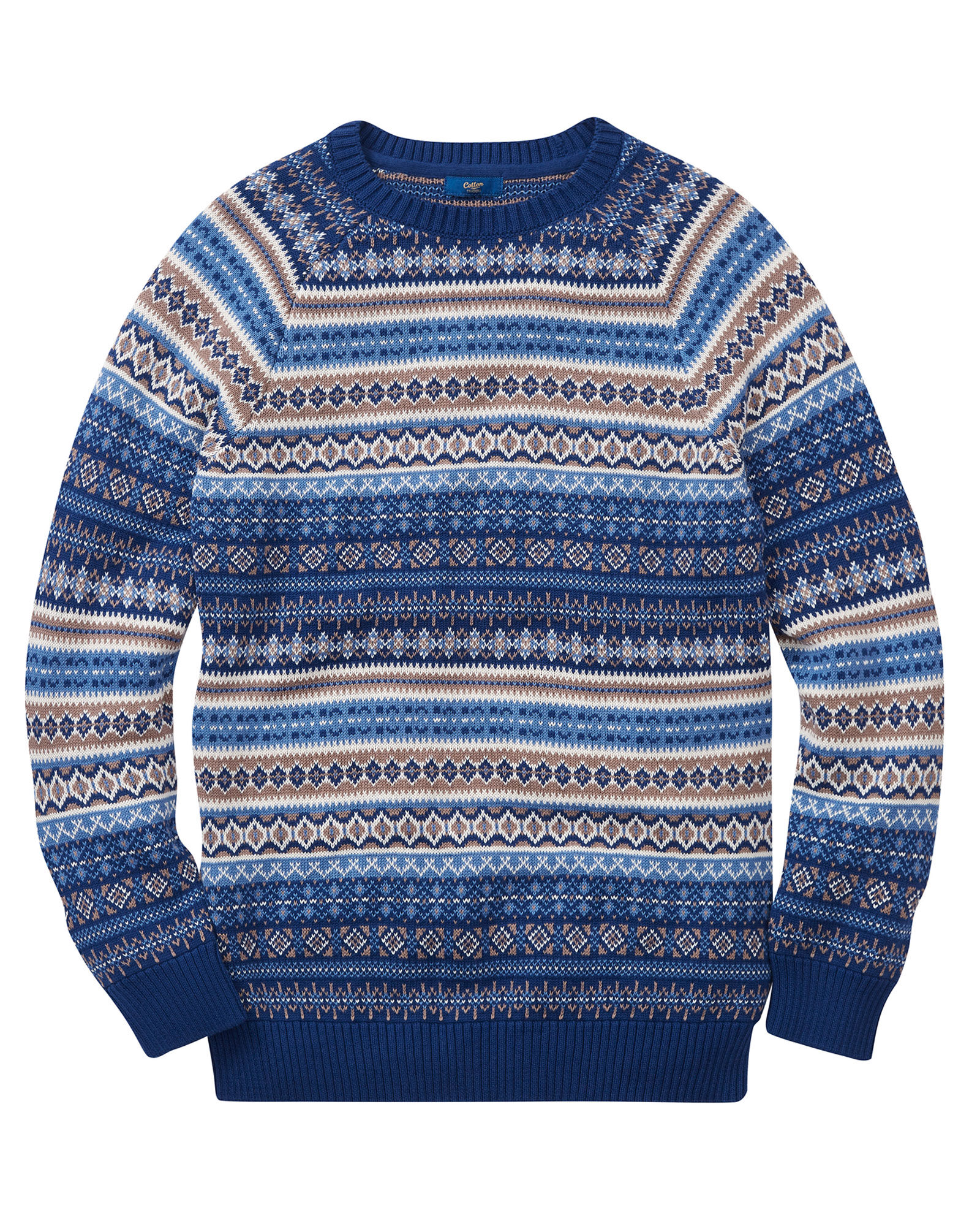 Cotton fair isle sweaters sale