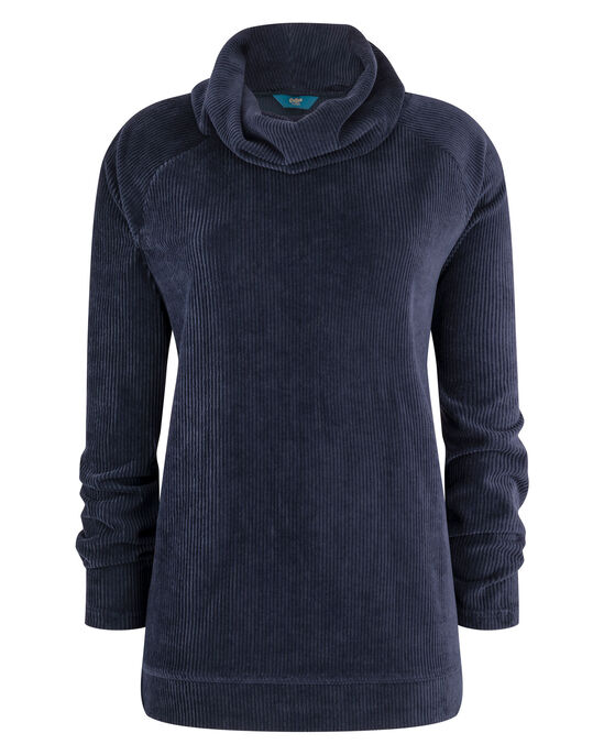 Supersoft Cord Cowl Neck Top