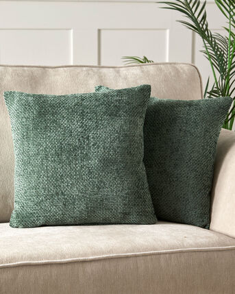 Pack of 2 Chenille Basketweave Cushions