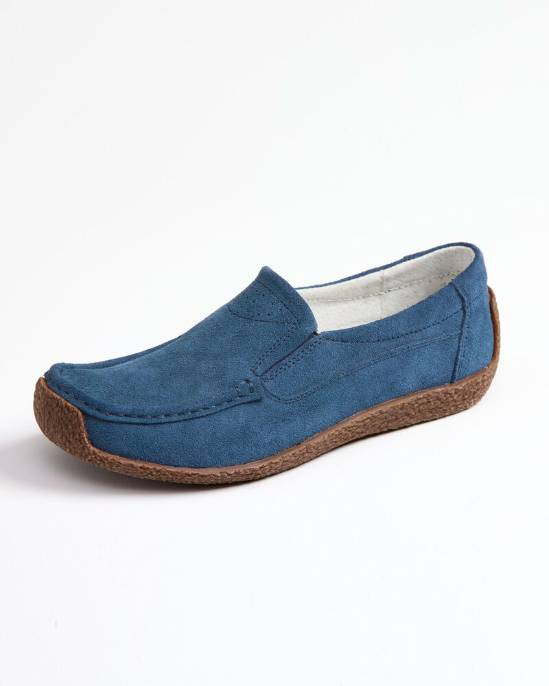 Suede Casual Slip-On Shoes at Cotton Traders
