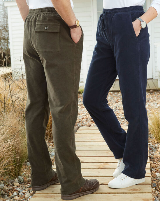 Stretch Cord Pull-On Trousers