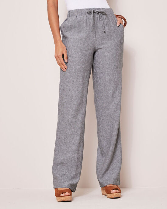 Linen-Blend Relaxed Fit Trousers