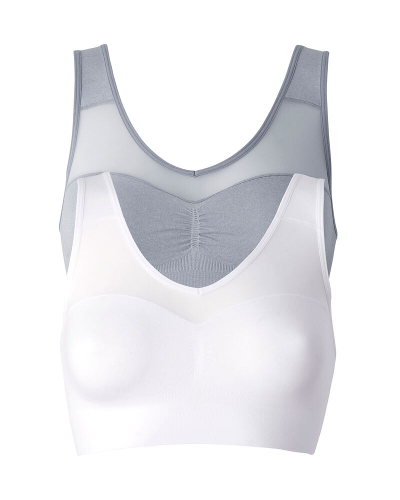2 Pack Sheer Comfort Bras at Cotton Traders