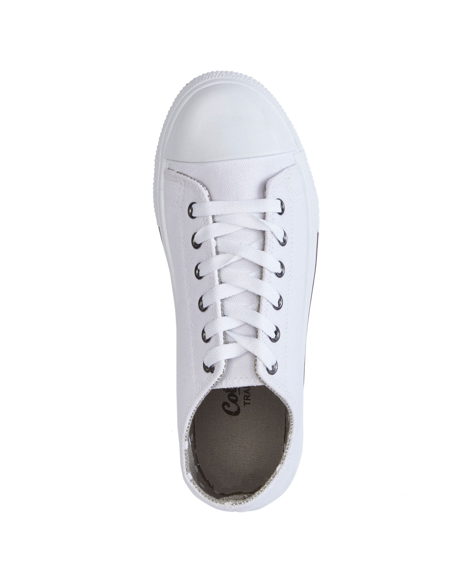 White canvas lace up pumps on sale