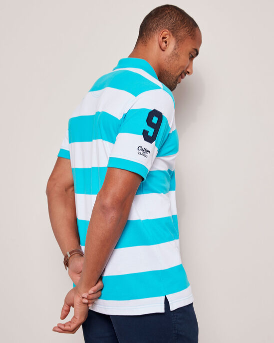 Short Sleeve Hooped Stripe Polo Shirt