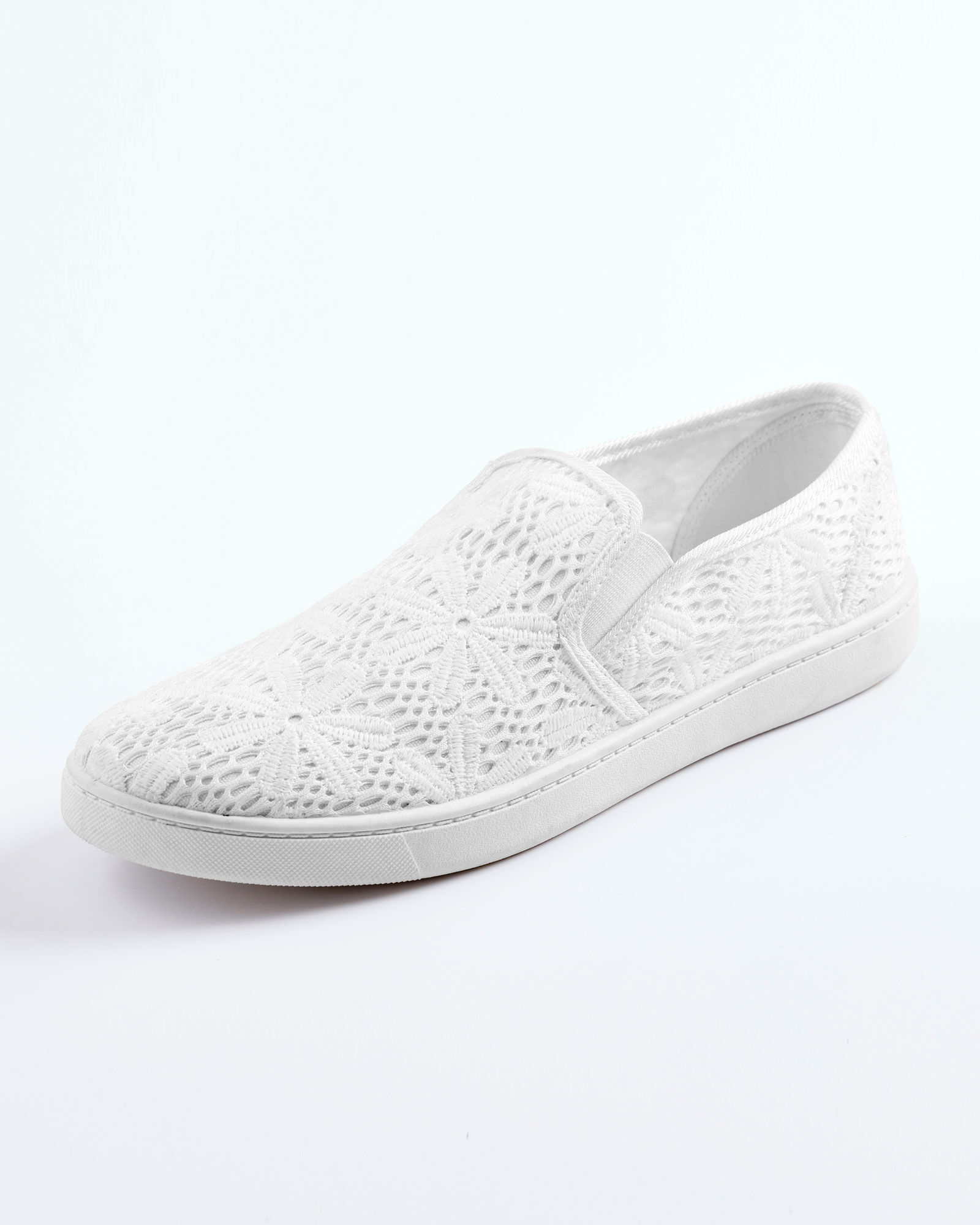 Cream slip on shoes top