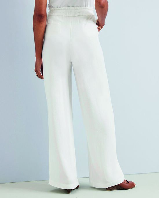 Helena Wide-Leg Pull-On Trousers