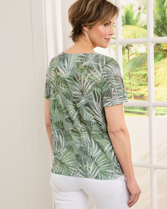 1/2 Sleeve Burnout Top