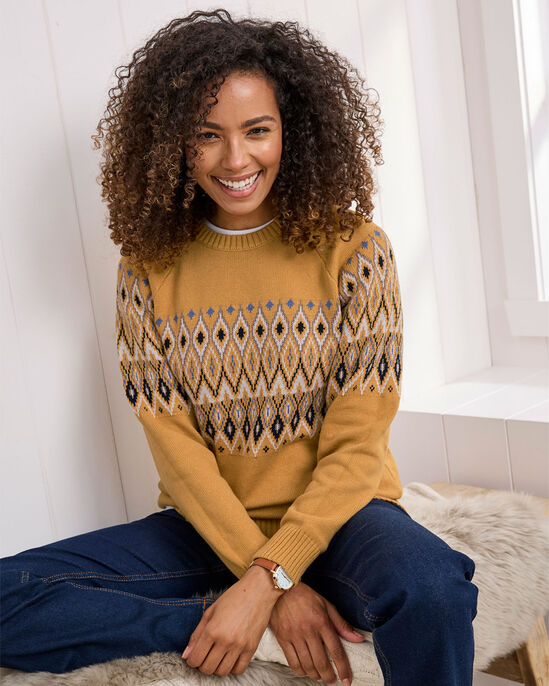 Cotton Fair Isle Crew Neck Jumper
