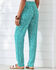 Printed Crinkle Tapered-Leg Trousers