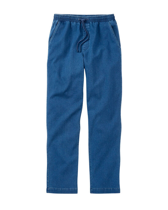 Stretch Denim Pull-On Trousers