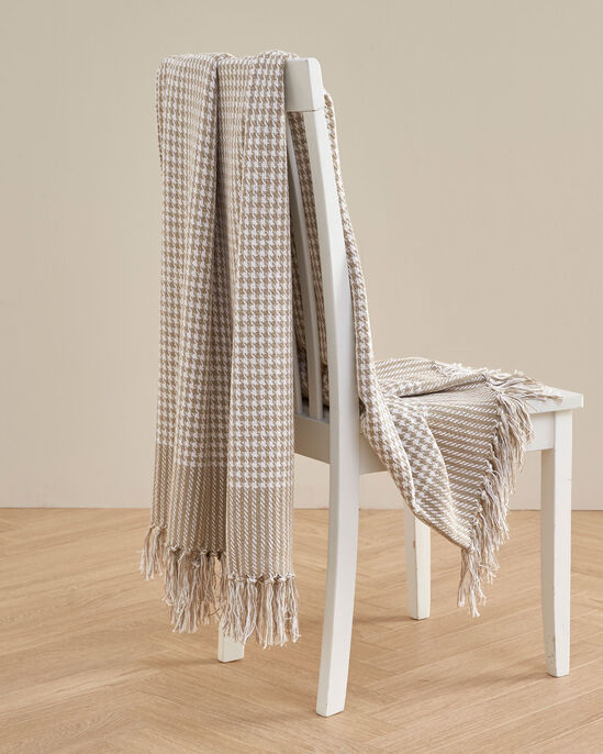Houndstooth Cotton Throw (Small)