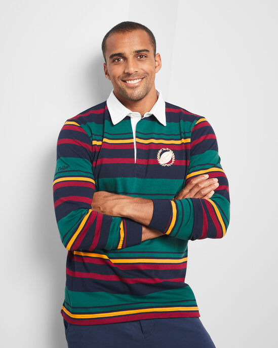 Multi Stripe Long Sleeve Rugby Shirt
