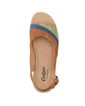 Flexisole Patchwork Peep Toe Sandals