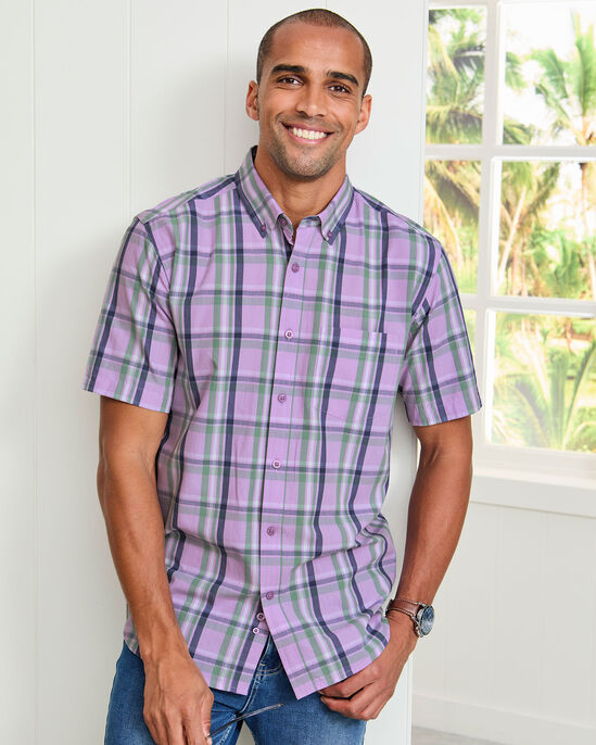 Short Sleeve Casual Check Shirt