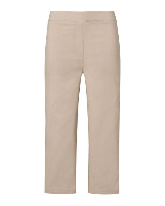 Super Stretchy Pull-On Straight Leg Crop Trousers