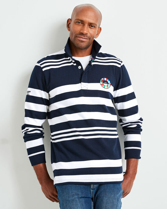 Six Nations Long Sleeve Stripe Rugby Shirt