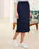 Pull-On Cargo Pocket Midi Skirt