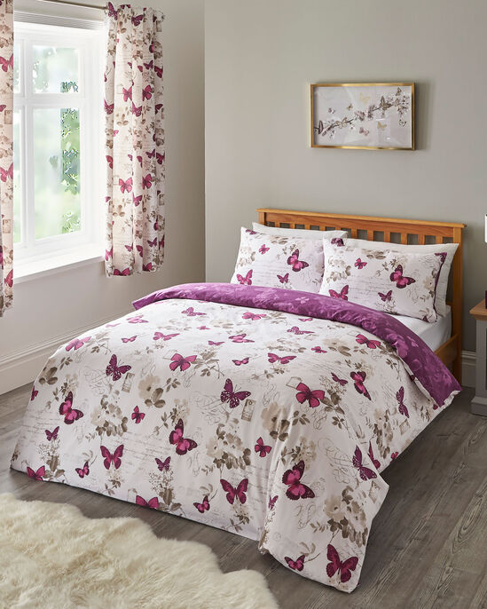 Purple Butterfly Duvet Set