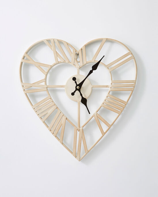 Vintage Heart Shaped Skeleton Clock