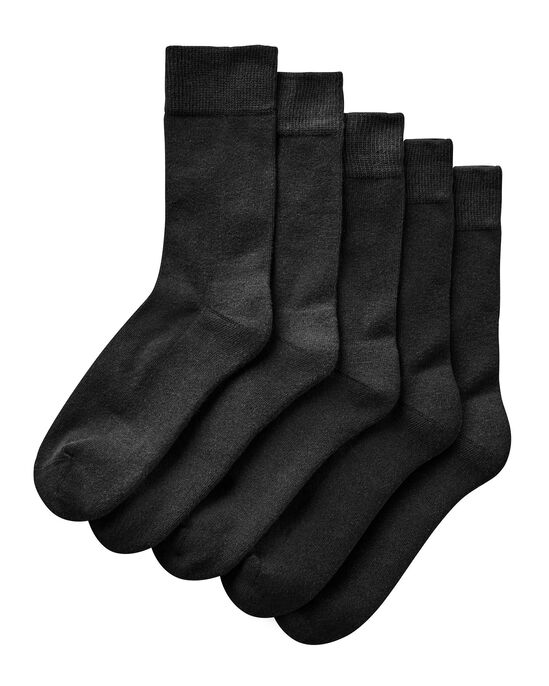 5 Pack Cushioned Sole Comfort Top Socks