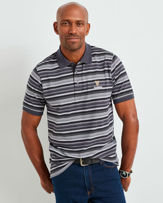Guinness™ Short Sleeve Fine Stripe Polo Shirt