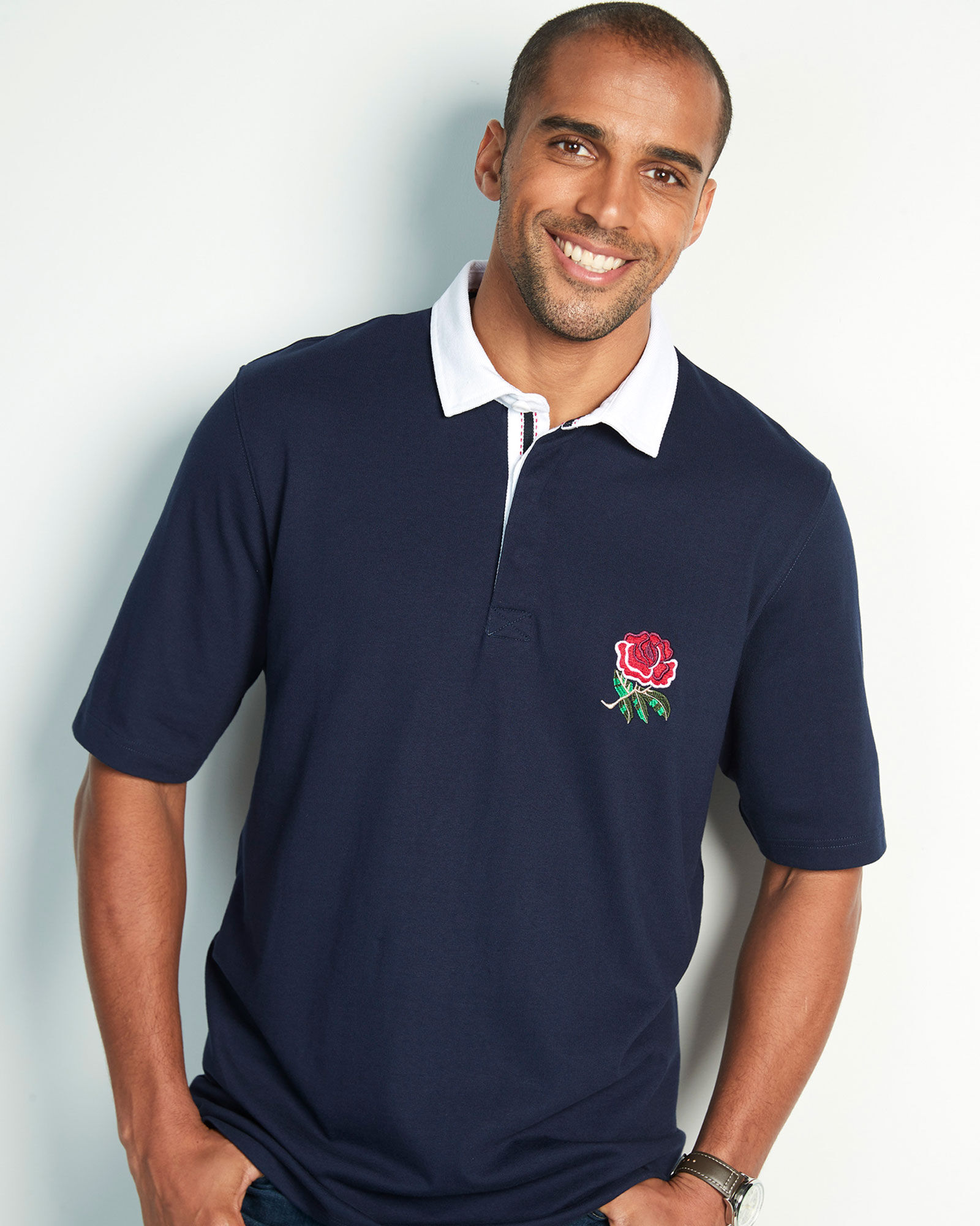Men s Short Sleeve Rugby Shirts Cotton Traders