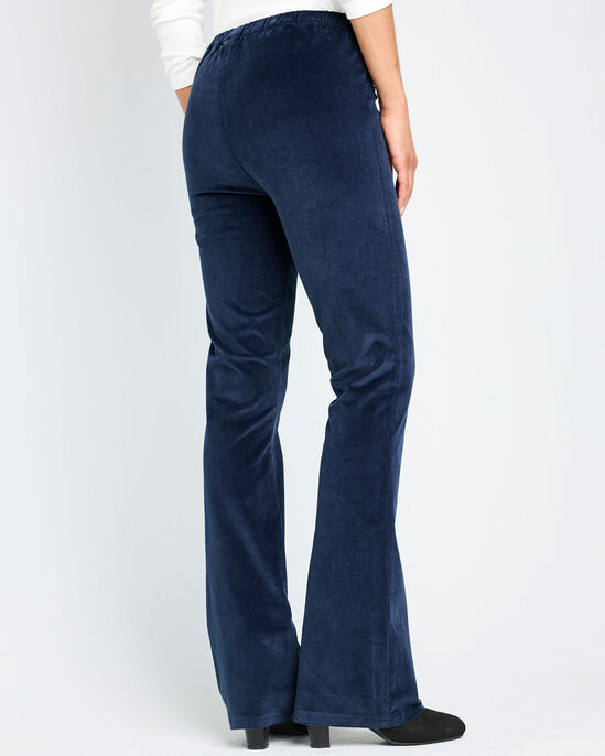 Pull-On Stretch Bootcut Cord Trousers