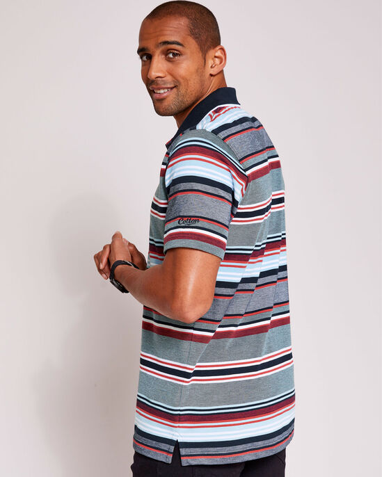 Signature Short Sleeve Variated Stripe Polo Shirt